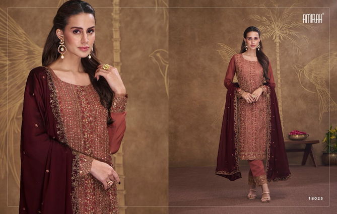 Elaina Vol 2 By Amirah Silk Embroidered Wedding Wear Salwar Kameez Wholesale Price In Surat
